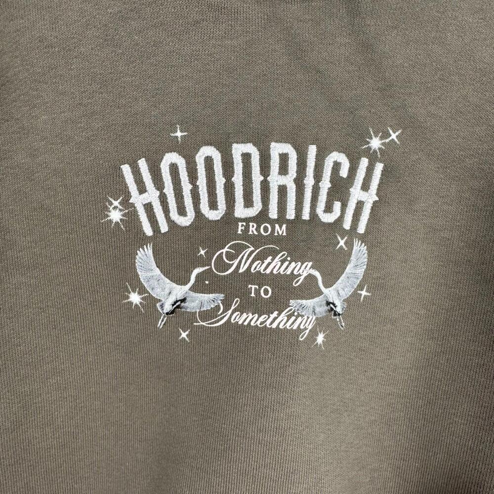 Hoodrich Women’s Size Small Gray Brown Shadow Crop BH Hoodie Sweatshirt New - Picture 6 of 13
